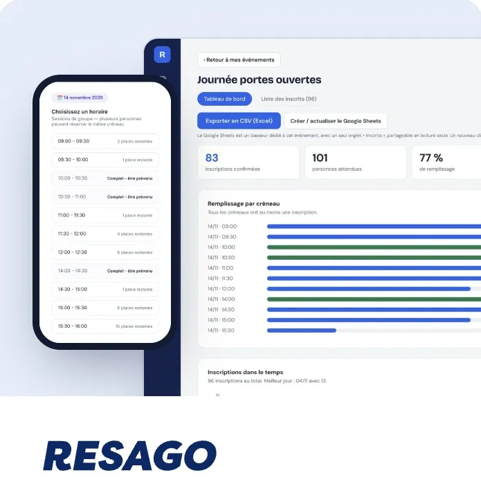 Resago, prise de rendez-vous en ligne