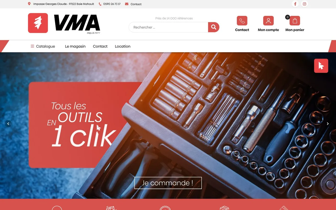 Site internet VMA réalisé par SOWINK Antilles-Guyane